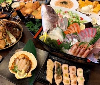 【추천 ☆】 조금 잔치 코스 2 시간 음료 무제한 포함! 선택할 수있는 냄비 포함 전 8 품 4,500 엔 (세금 포함)