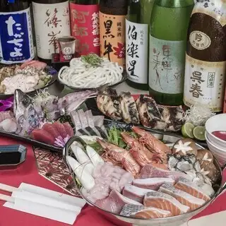 [All-you-can-drink] Seafood Hot Pot Course ◆ Enjoy dishes featuring carefully selected seafood, including a platter of fresh fish and other a la carte items! [4400 yen]