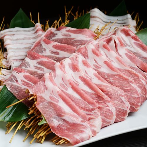 Domestic pork rib slice for one person