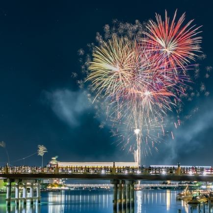 [Limited] Premium course available only on the day of the Seta River Fireworks Festival {Meal + Up-close view of the fireworks from the lake on a houseboat}