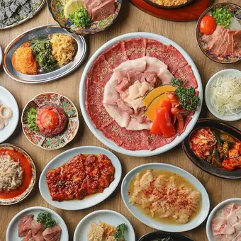 お手軽に焼肉を楽しめる13品♪2時間飲み放題付きコース