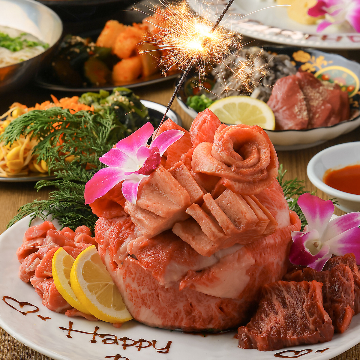 大切な日のお祝いに♪メッセージ付きプレートでサプライズ◎