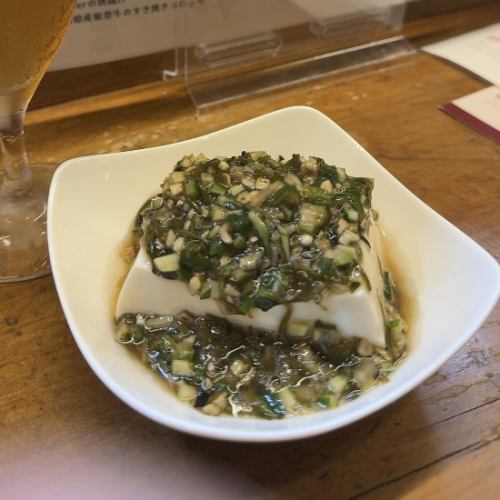 山形のだしをのっけた冷奴