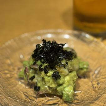 Octopus and avocado tartare with wasabi