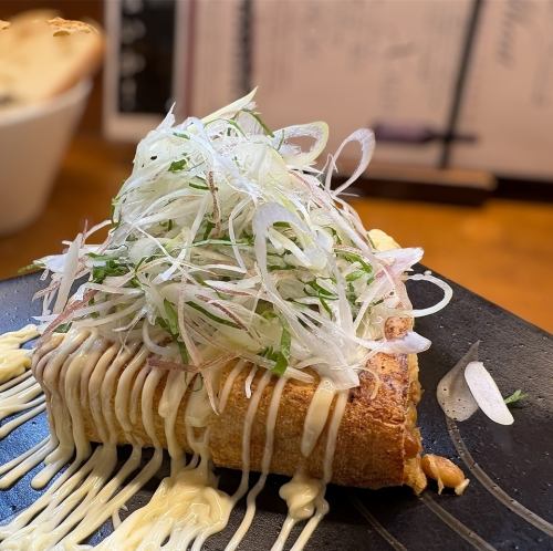 栃尾油揚げの青唐味噌納豆包み焼き