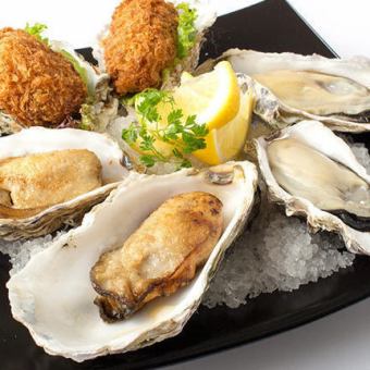 【牡蛎爱好者的终极无限畅饮】5种生牡蛎和30种牡蛎菜肴的无限畅饮套餐