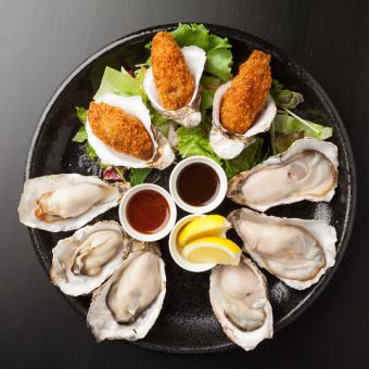 [生牡蛎][炸牡蛎][蒸牡蛎]自助餐+[60种清酒]无限畅饮90分钟6,000日元