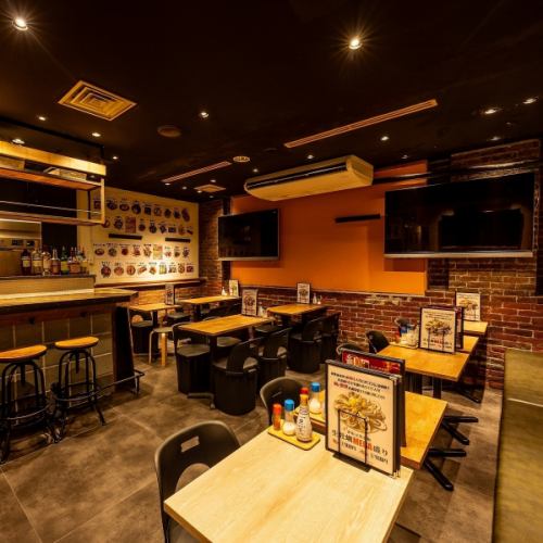 大型テレビモニター完備