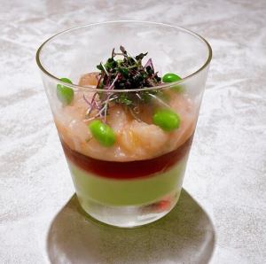 16 虾鞑靼，毛豆和豆奶奶冻