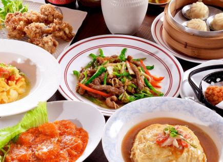 錦聚宴（きんしゅうえん）コース　全7品　6000円　※プレミアム飲み放題込みの金額です。