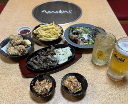 【부담없이 연회♪】2시간 음료 무제한 포함!간단 코스 전 6품/3800엔(부가세 포함)