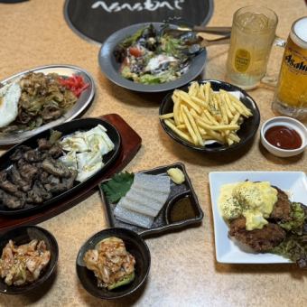 【迷ったらこれ！】2時間飲み放題付き！定番コース全7品／4500円（税込）