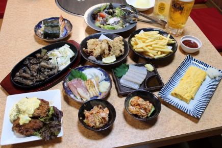 【조금 호화로】 2 시간 음료 무제한 포함! 호화 코스 전 10 품 / 5500 엔 (세금 포함)