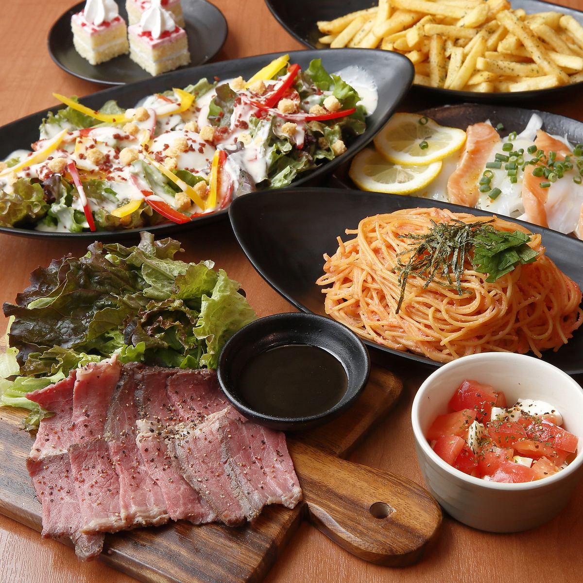 飲み放題コースは5種類からご準備！3時間の飲み放題コースも◎