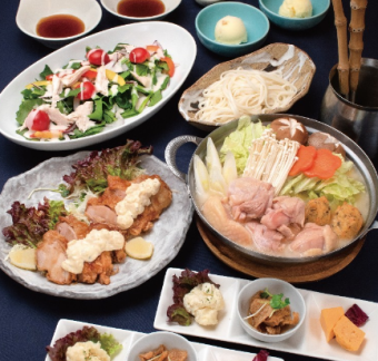 【博多名物】源次郎のこだわり水炊きコース　2600円（税込）