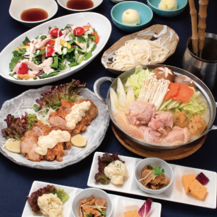【博多名物】源次郎のこだわり水炊きコース　2600円（税込）