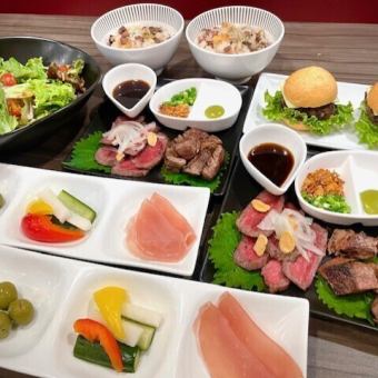 【満喫プラン★】選べるお肉のメイン料理をはじめとする全7品◆2時間飲み放題付き＜税込4600円＞