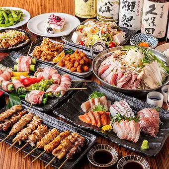 『美桜鶏の逸品に極み寿司付き!3H飲み放題付きコース』4000円⇒3000円
