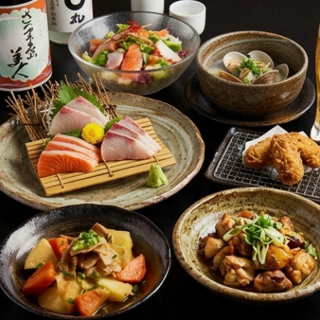 『和楽コース』牡蠣フライ含8品 3時間飲み放題付 5480円⇒4480円※曜日別時間制限あり