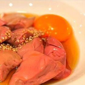 Chicken foie gras, salted yukhoe
