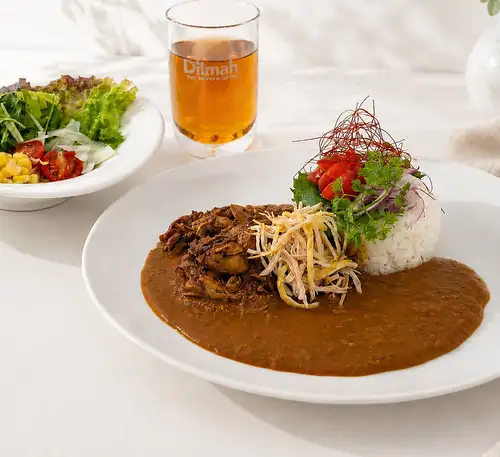 トマトとチキンの大葉カレーランチ