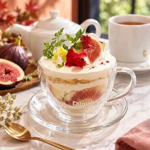 Fig teacup shortcake with your choice of tea.