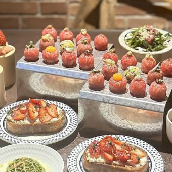 [Japanese Black Beef Temari Meat Sushi Course] ★Starting from 5:00 PM to 6:00 PM, limited number of groups per day, special offer★