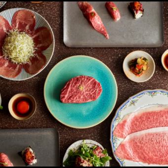 ［和牛と旬の味覚］極上サーロインステーキ厳選使用、創作焼肉Richコース「Rich Wagyu Course」