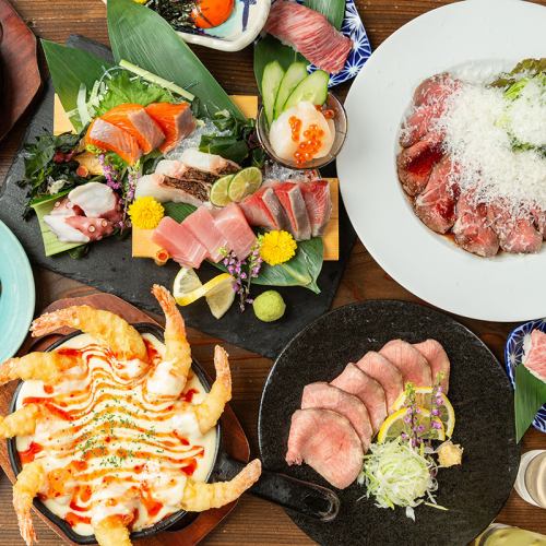 We offer delicious seasonal seafood and domestic brand beef in both Japanese and Western styles.