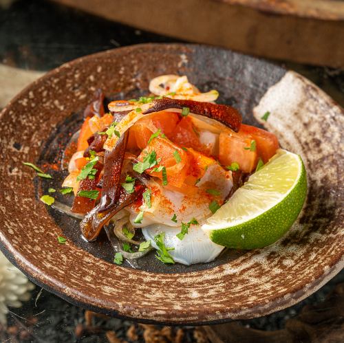 水タコと生キクラゲのセビーチェ