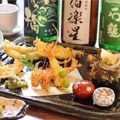 天ぷらを主としたランチコースを楽しめます♪