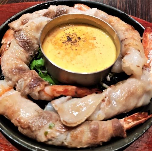 韓国風!!大人気のエビギョプサル　～チーズソース付き～