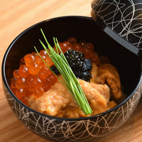 雲丹、イクラ、キャビア小丼