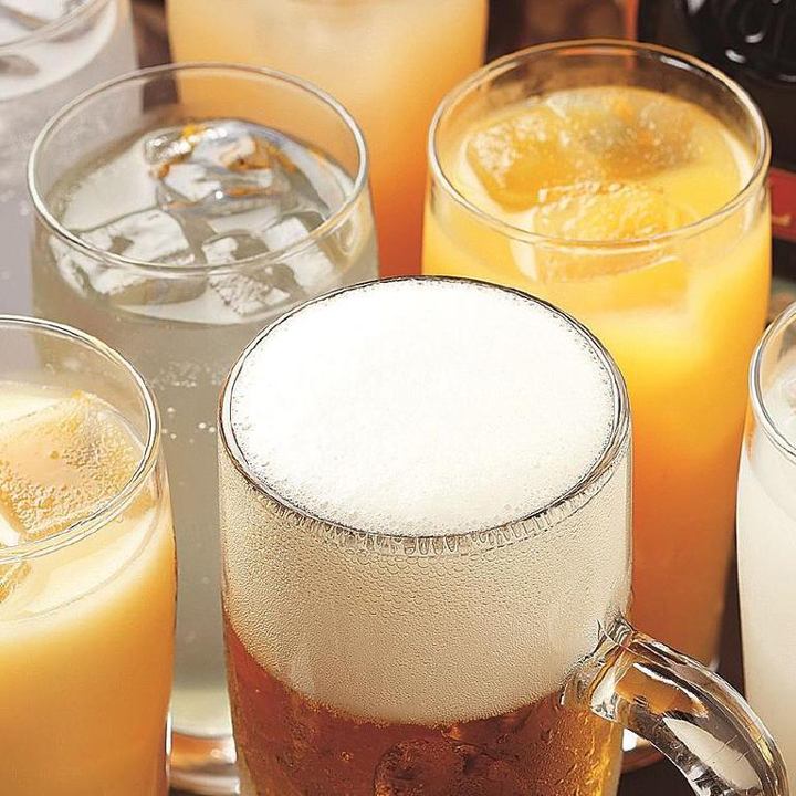 All-you-can-drink for 2 hours 1,500 JPY (excl. tax)