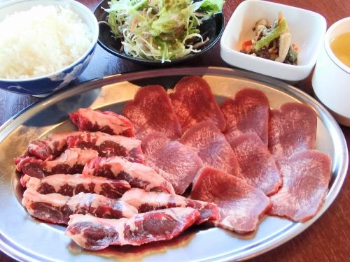 Beef tongue salt and domestic beef loin yakiniku