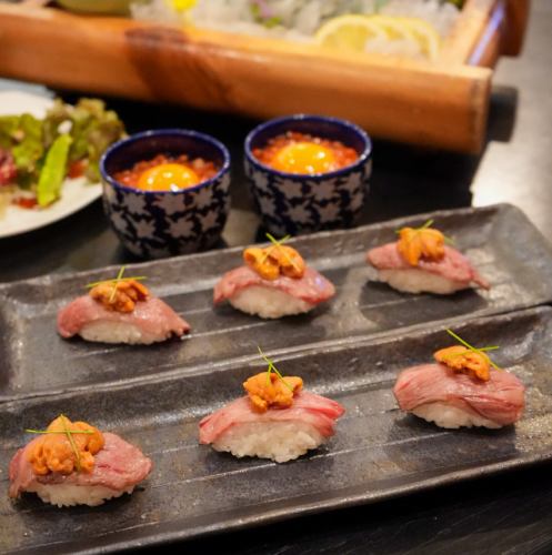 豊洲直送の鮮魚を使ってます上州牛の肉料理もあります