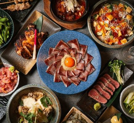 【豪华特别套餐】10 道菜,3 小时畅饮:‘芝麻鰤鱼’和‘海鲜散寿司’——真正令人满意的套餐。