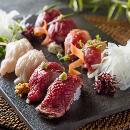 [All-you-can-eat meat sushi!] All 11 dishes with all-you-can-drink for 3 hours 3,280 yen