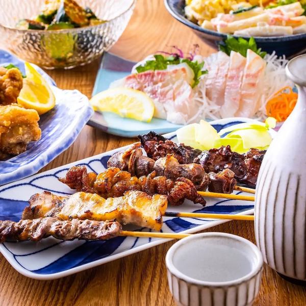 焼鳥食べ放題！『旬香焼き鳥コース』フライポテト食べ放題含9品 3時間飲み放題付 4300円⇒3300円