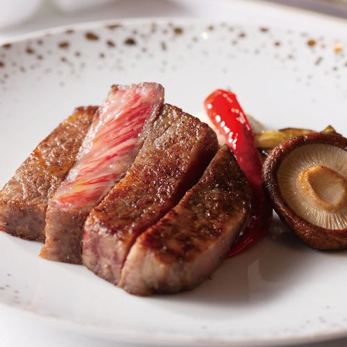 【香川県 讃岐オリーブ牛サーロイン steak course】+乾杯シャンパーニュ(完全個室確約)
