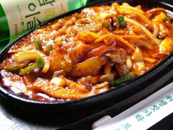 Korean style spicy pork ribs