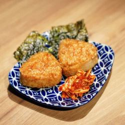 Grilled rice balls