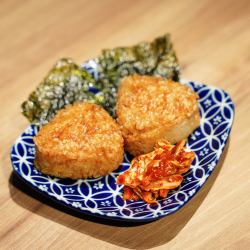 Grilled rice balls