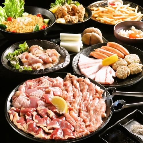 ≪This restaurant is popular! There are many luxurious menu items☆The charcoal grill course is 4,000 yen (tax included) and comes with all-you-can-drink♪