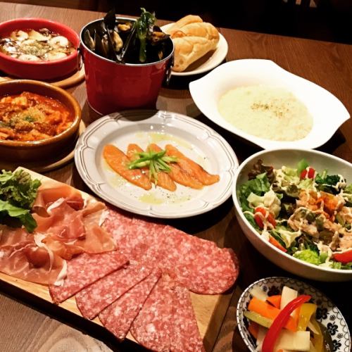 好みで選べる！　お料理8品　2時間飲み放題付き　ラッキースターコース★　4500円（税込）