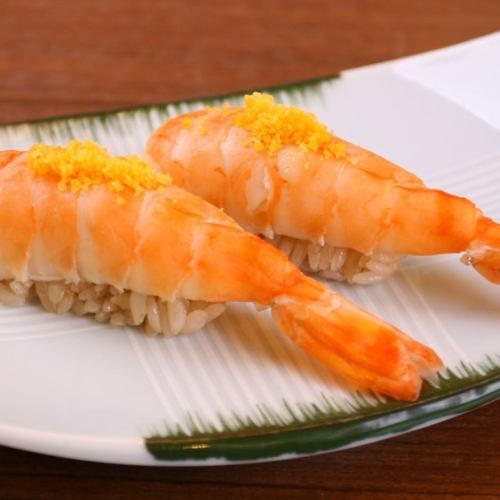 Steamed shrimp sushi