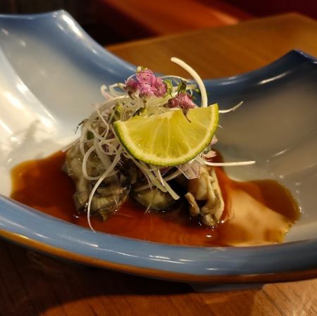 Steamed oysters with ponzu sauce