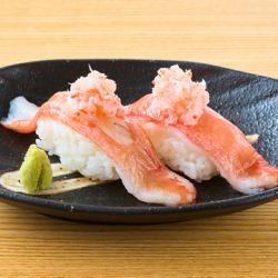 本ズワイ蟹の握り寿司(生本ズワイ/茹でズワイ)
