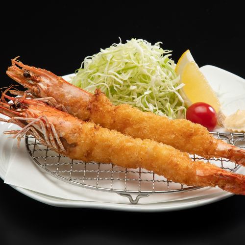Fried shrimp with head