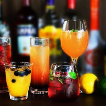 毎日17時からOK♪当日生ビール・カクテル・など人気なお酒が60分飲み放題1200円⇒800円（税込）